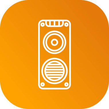 Hoparlör simgesinin vektör illüstrasyonu