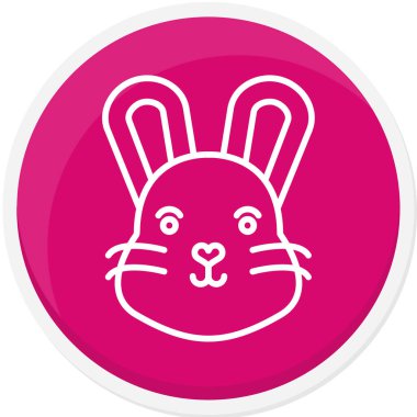 Tavşan simgesi vektör illüstrasyonu