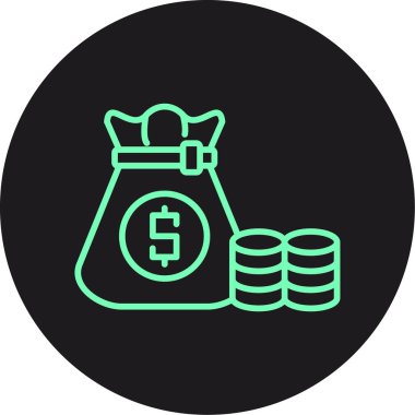 Kolayca düzenleyebilen ve düzenleyebilen Dolar Vektörü simgesi