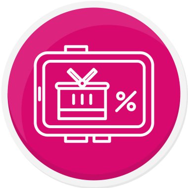 İndirim simgesi olan bir alışveriş çantası.