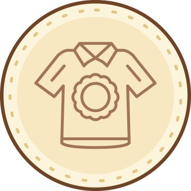 Rozet rozet simgesi doldurulmuş taslak biçimi