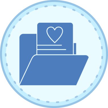 Kalp ikonu vektör illüstrasyonu