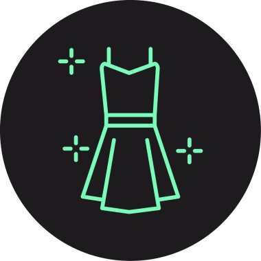 Bir elbise simgesinin vektör illüstrasyonu
