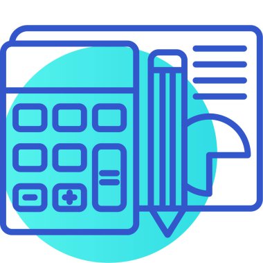 Vektör hesap makinesi web simgesi