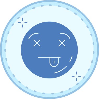 Yüz. Web simgesi basit illüstrasyon