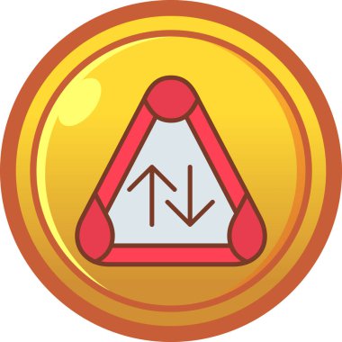 Yol işareti simgesinin vektör illüstrasyonu