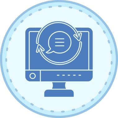 bilgisayar izleme simgesi, vektör illüstrasyonu