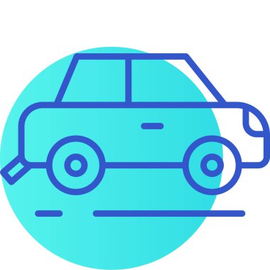 araba simgesi, vektör illüstrasyonu basit tasarım