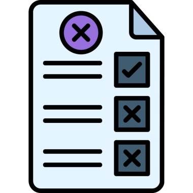 Kontrol listesi. Web simgesi basit tasarım