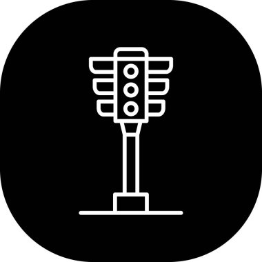 Hava kontrol simgesi, vektör illüstrasyonu