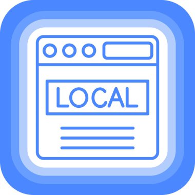 Yerel harita simgesi. Basit tasarım