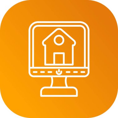 Ev sahibi modern simgenin vektör illüstrasyonu