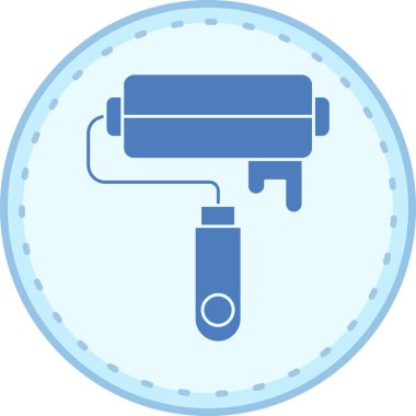 Fırça simgesi vektör illüstrasyonunu boya