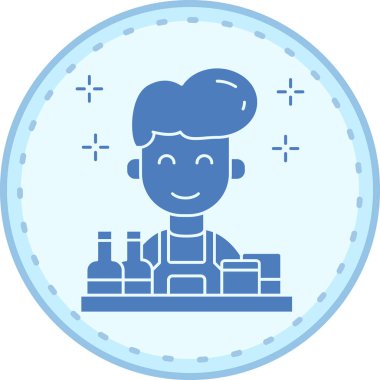 Bir şef simgesinin vektör çizimi