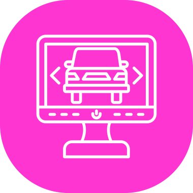 - Araba. Web simgesi vektör illüstrasyonu