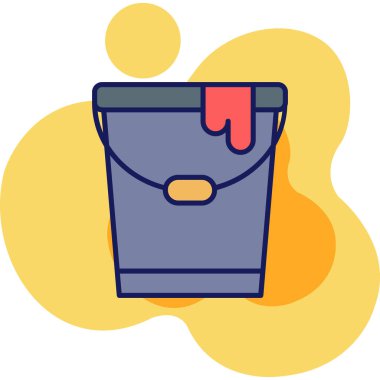 Çöp kutusu simgesi, vektör illüstrasyonu