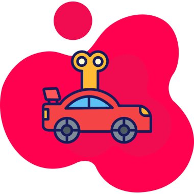 araba yıkama servisi simgesi düz stil