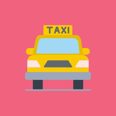 Taksi arabası ikonu. düz dizayn biçimi 10