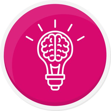 Beyin. Web simgesi basit illüstrasyon