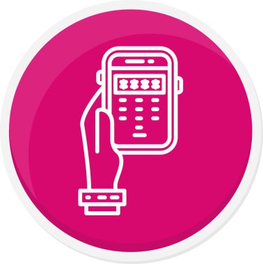 Bir telefon simgesinin vektör illüstrasyonu