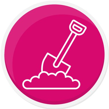 Bir kürek simgesinin vektör çizimi