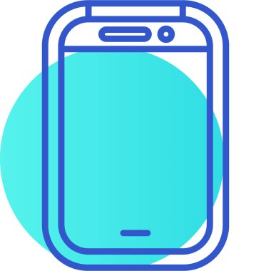Cep telefonu simgesi, vektör illüstrasyonu