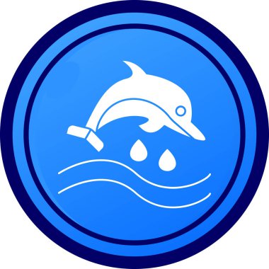 Balina. Web simgesi basit illüstrasyon