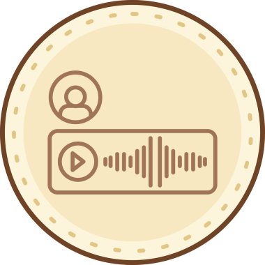 Bir oyuncu simgesinin vektör illüstrasyonu