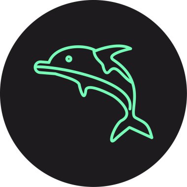 vektör köpekbalığı simgesi, basit illüstrasyon