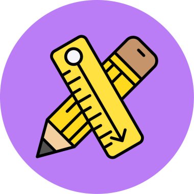 Kalem. Web simgesi basit illüstrasyon