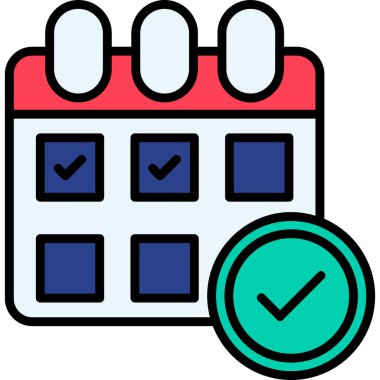 Takvim simgesi, vektör çizimi