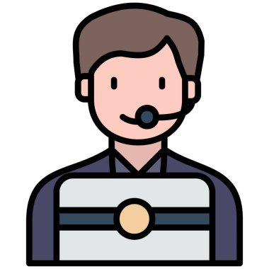 Avatar man simgesi vektör illüstrasyon tasarımı