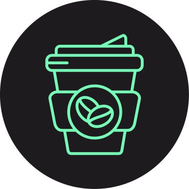 git kahve ikonu, vektör illüstrasyonu