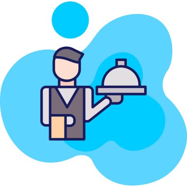 yemek servis simgesi - taslak biçimi