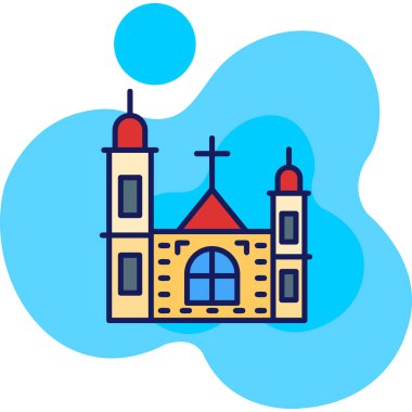 kilise simgesi vektör illüstrasyonu