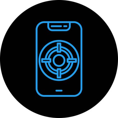 Cep telefonu simgesinin vektör illüstrasyonu