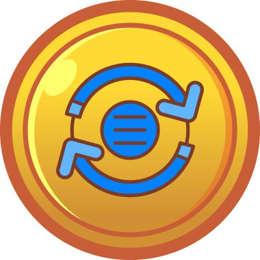 Dolar sikkeleri sikke simgesi, izometrik 3 boyutlu