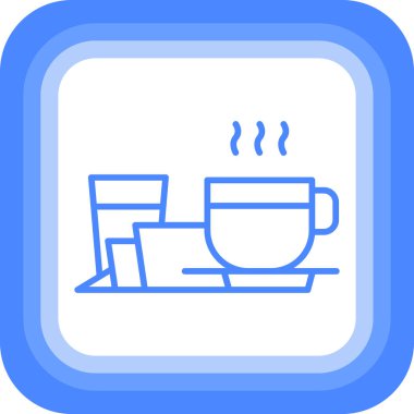 Kahve ikonu. Web için basit kahve vektör simgeleri çizimi