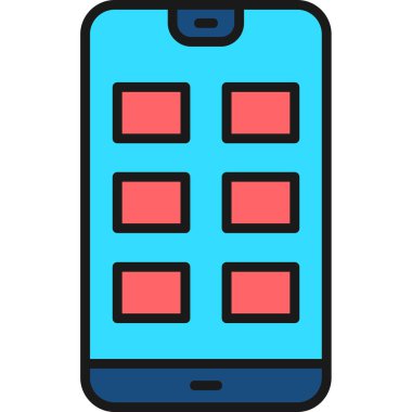 - Telefon. Web simgesi basit illüstrasyon