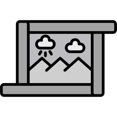 Bulut ikonu. Web için bulut vektör simgelerinin özet çizimi