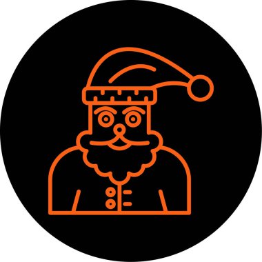 Noel Baba vektör illüstrasyonu, basit tasarım