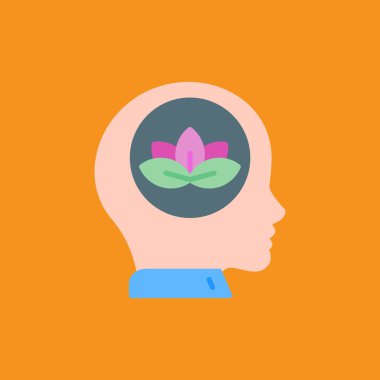 Beyni olan bir kafanın vektör çizimi