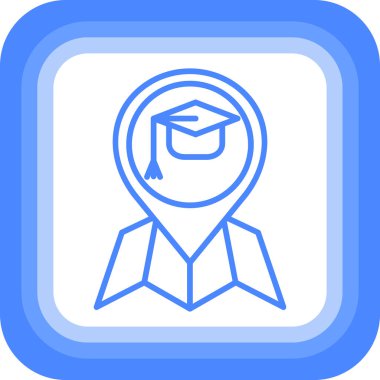 mezuniyet simgesi çizimi beyaz arkaplanda izole edildi