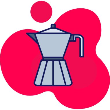 Kahve makinesi. Web simgesi basit illüstrasyon