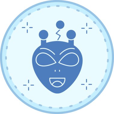 Kalp vektör çizgisi simgesine sahip eşsiz bir yabancı