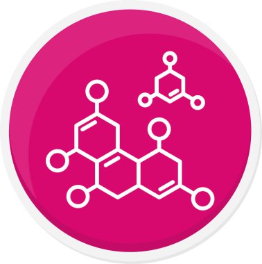Kimyasal formül yuvarlak vektör simgesi