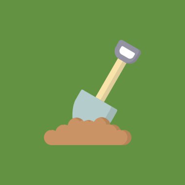 Kürek simgesi düz vektör