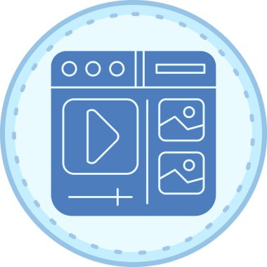 Modern bir simgenin vektör illüstrasyonu