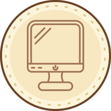 Monitör. Web simgesi basit illüstrasyon