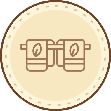 Bir kahve fincanı simgesinin vektör çizimi